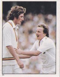 1983 Scanlens Cricket Stickers #11 Bob Willis / Ian Gould Front