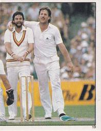1983 Scanlens Cricket Stickers #19 Ian Botham / Geoff Miller Front