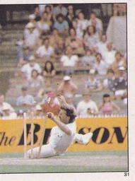 1983 Scanlens Cricket Stickers #31 Jeff Thomson / Ian Botham Front