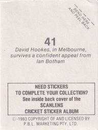 1983 Scanlens Cricket Stickers #41 David Hookes / Ian Botham Back
