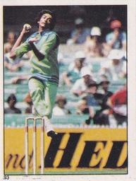1983 Scanlens Cricket Stickers #93 Sikander Bakht Front