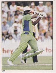 1983 Scanlens Cricket Stickers #123 Javed Miandad Front