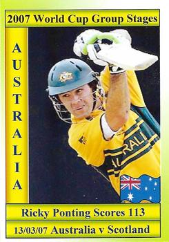 2007 Cricket World Cup #11 Ricky Ponting Front