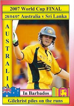 2007 Cricket World Cup #34 Adam Gilchrist Front