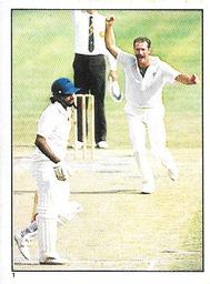 1984 Scanlens Cricket Stickers #1 Dennis Lillee / Javed Miandad Front