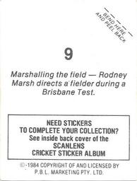 1984 Scanlens Cricket Stickers #9 Rod Marsh Back