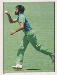 1984 Scanlens Cricket Stickers #42 Wasim Raja Front