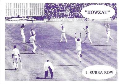 1985 John M. Brindley Howzat Series 3 #1 Raman Subba Row Front
