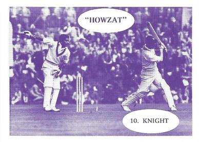 1985 John M. Brindley Howzat Series 3 #10 Barry Knight Front