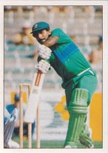1985 Scanlens Cricket Stickers #15 Javed Miandad Front