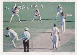 1985 Scanlens Cricket Stickers #49 Allan Lamb / Jeff Thomson Front