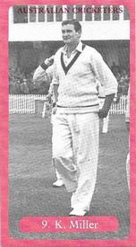 1986 John M. Brindley Australian Cricketers #9 Keith Miller Front
