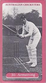 1986 John M. Brindley Australian Cricketers #30 Warwick Armstrong Front