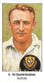 1987 Sunday Times 200 Years Of Cricket Stickers #8 Sir Donald Bradman Front