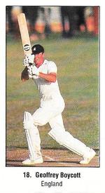 1987 Sunday Times 200 Years Of Cricket Stickers #18 Geoffrey Boycott Front