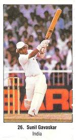 1987 Sunday Times 200 Years Of Cricket Stickers #26 Sunil Gavaskar Front