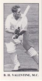 1986 Kent County Cricket Club Cricketers #45 Bryan Valentine Front