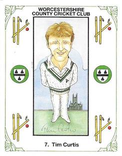1989 Cofton Collections Worcestershire County Cricket Club #7 Tim Curtis Front