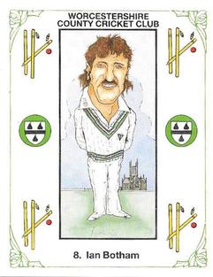 1989 Cofton Collections Worcestershire County Cricket Club #8 Ian Botham Front