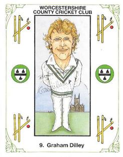 1989 Cofton Collections Worcestershire County Cricket Club #9 Graham Dilley Front