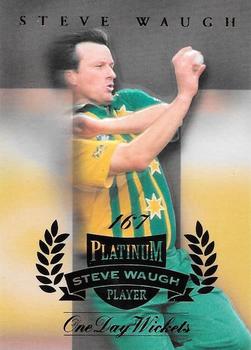 1996 Futera The Decider - Steve Waugh Platinum Player #SW2 Steve Waugh Front