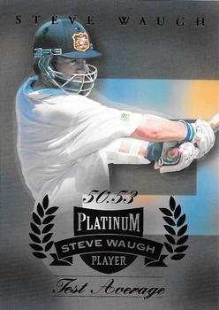 1996 Futera The Decider - Steve Waugh Platinum Player #SW3 Steve Waugh Front