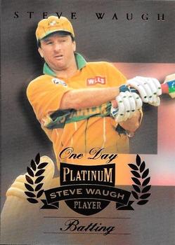 1996 Futera The Decider - Steve Waugh Platinum Player #SW5 Steve Waugh Front