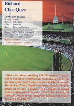 1995-96 New South Wales Blues Cricket #NNO Richard Chee Quee Back