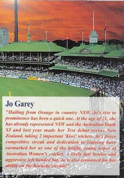 1995-96 New South Wales Blues Cricket #NNO Jo Garey Back