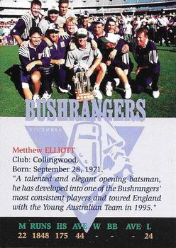 1995-96 Victorian Bushrangers Cricket #NNO Matthew Elliott Back