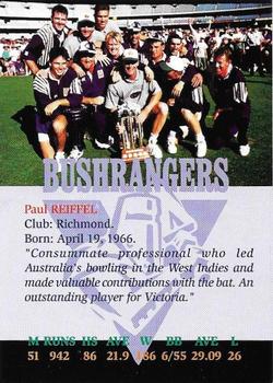 1995-96 Victorian Bushrangers Cricket #NNO Paul Reiffel Back