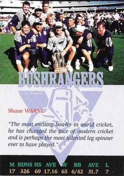 1995-96 Victorian Bushrangers Cricket #NNO Shane Warne Back