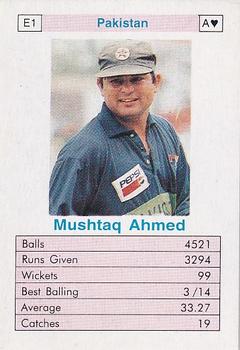 1996 Surana Top Trump ODI Cricket Bowlers #E1 Mustaq Ahmed Front