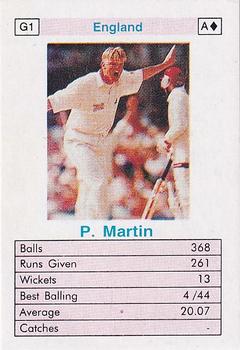 1996 Surana Top Trump ODI Cricket Bowlers #G1 Peter Martin Front