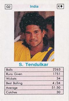1996 Surana Top Trump ODI Cricket Bowlers #G2 Sachin Tendulkar Front