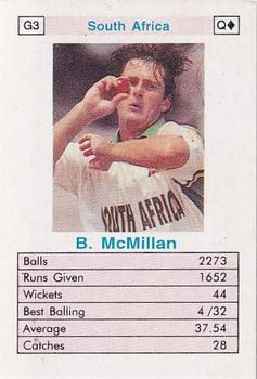 1996 Surana Top Trump ODI Cricket Bowlers #G3 Brian McMillan Front