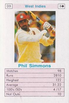 1996 Surana Top Trump ODI Cricket Batsmen #D3 Phil Simmons Front