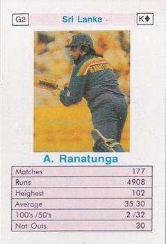 1996 Surana Top Trump ODI Cricket Batsmen #G2 Arjuna Ranatunga Front