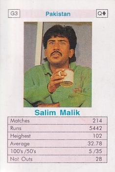 1996 Surana Top Trump ODI Cricket Batsmen #G3 Salim Malik Front