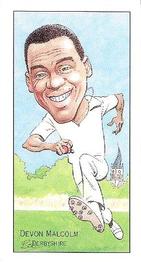 1995 County Print Services England Cricket Characters #15 Devon Malcolm Front