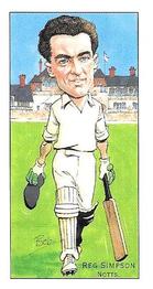 1995 County Print Services 1950's England Cricket Characters #8 Reg Simpson Front