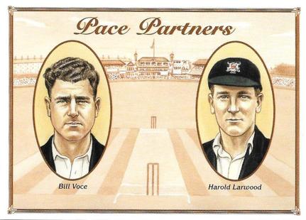1995 County Print Services Cricket Pace Partners #3 Harold Larwood / Bill Voce Front