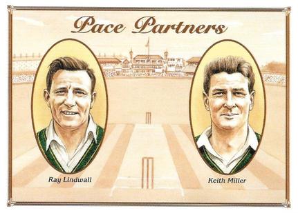 1995 County Print Services Cricket Pace Partners #4 Ray Lindwall / Keith Miller Front