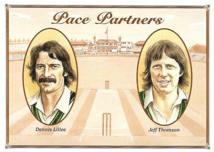 1995 County Print Services Cricket Pace Partners #7 Dennis Lillee / Jeff Thomson Front
