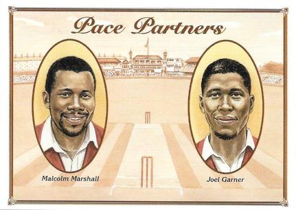 1995 County Print Services Cricket Pace Partners #8 Malcolm Marshall / Joel Garner Front