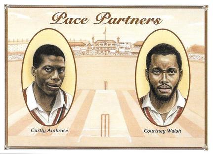 1995 County Print Services Cricket Pace Partners #10 Curtly Ambrose / Courtney Walsh Front