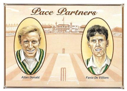 1995 County Print Services Cricket Pace Partners #12 Allan Donald / Fanie De Villiers Front