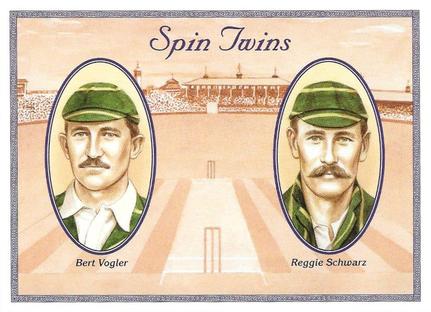 1995 County Print Services Cricket Spin Twins #2 Bert Vogler / Reggie Schwarz Front