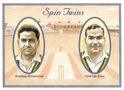 1995 County Print Services Cricket Spin Twins #9 Intikhab Alam / Mustaq Mohammad Front
