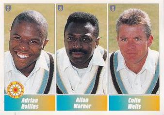 1995 Panini Cricket Stickers #7 Adrian Rollins / Alan Warner / Colin Wells Front
